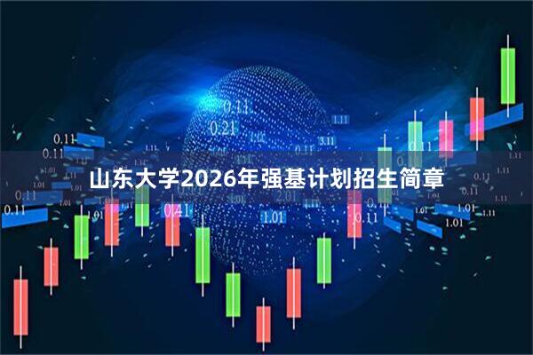 山东大学2026年强基计划招生简章